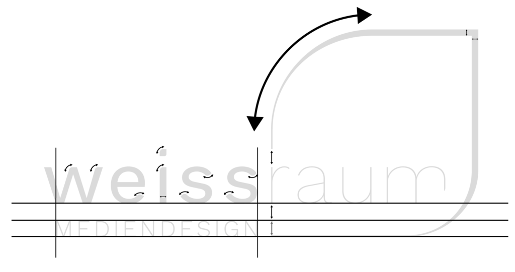 Logokonstruktion Weissraum
